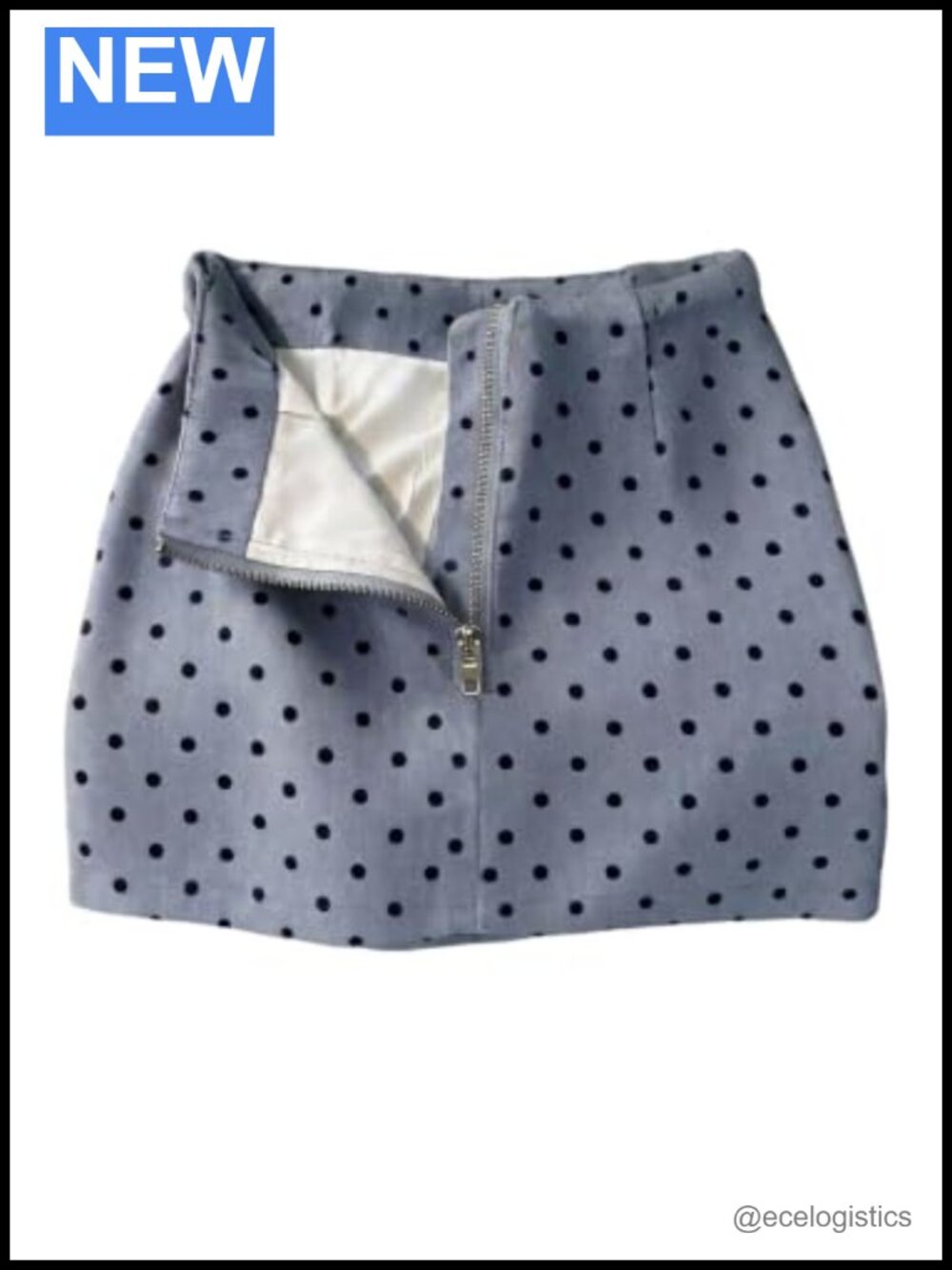 High Waist A Line Mini Skirt Pull On Hidden Side Zipper Casual